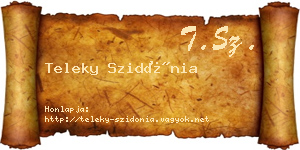 Teleky Szidónia névjegykártya
